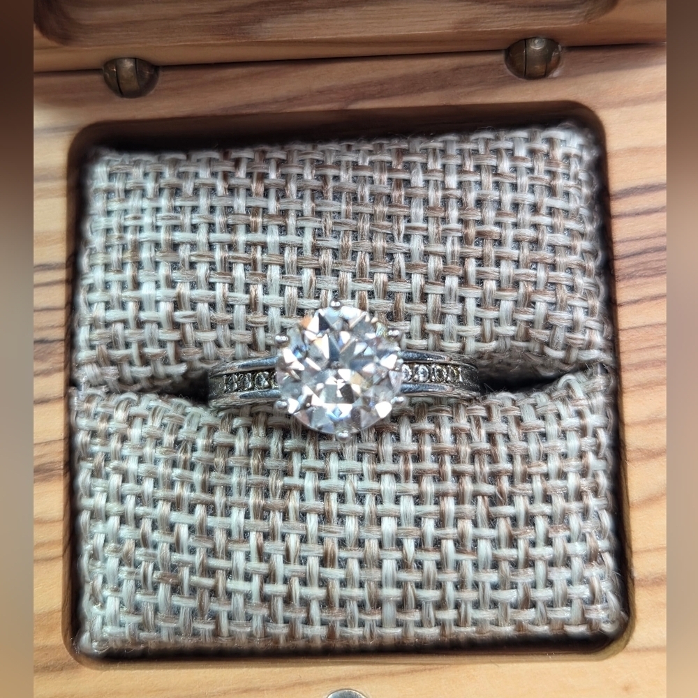 Sterling Silver Moissanite Ring